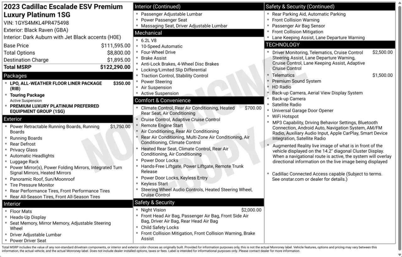 cadillac escalade esv 2023 1GYS4MKL4PR475498 image cadillac escalade esv 2023 1GYS4MKL4PR475498 image